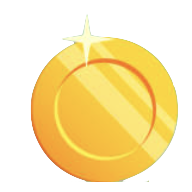 Gold bezant from the John Cox family emblem